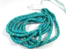 Turquoise Faceted Tyre Shape Beads