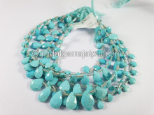 Turquoise Faceted Pear Shape Beads