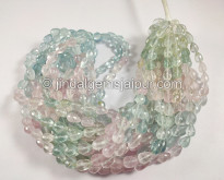 Multi Aquamarine Faceted Drops Shape Beads