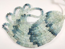 Santa Maria Aquamarine Shaded Faceted Roundelle Shape Big Beads