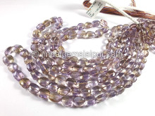 Ametrine Faceted Oval Shape Beads