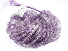 Pink Amethyst Smooth Roundelle Shape Beads