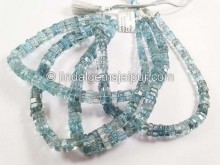 Santa Maria Moss Aquamarine Bolt Shape Beads
