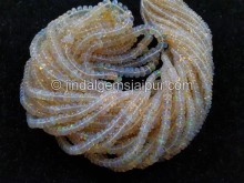 Off White Ethiopian Opal Smooth Roundelle Beads