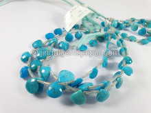 Turquoise Faceted Heart Shape Beads