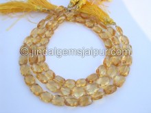 Citrine Faceted Chicklet Shape Beads