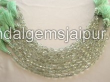 Green Amethyst Faceted Cardamom Shape Beads