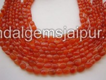 Carnelian Plain Oval Shape Beads