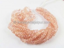 BEADIA Faceted Natural Morganite Stone Round Loose Semi Gemstone Beads for