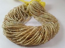 Natural Yellow Zircon Shaded Faceted Round Beads