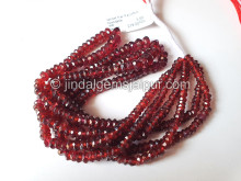 Garnet Big Faceted Roundelle Shape Beads