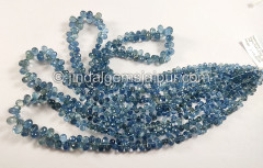 Santa Maria Aquamarine Faceted Drops Shape Beads