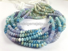 Hackmanite Smooth Roundelle Shpe Beads