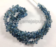 Santa Maria Aquamarine Faceted Drops Shape Beads