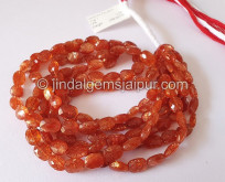 Sunstone Faceted Oval Shape Beads