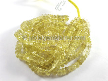 Lemon Quartz Faceted Roundelle Shape Beads