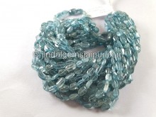 Blue Zircon Shaded Faceted Nuggets Beads