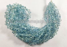 Santa Maria Aquamarine Faceted Drops Shape Beads