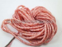 Pink Opal Faceted Roundelle Beads