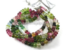 Tourmaline Smooth Roundelle Shape Beads