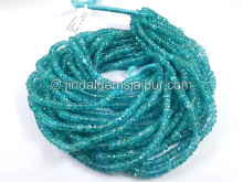 Apatite Faceted Roundelle Shape Beads