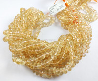 Citrine Faceted Roundelle Shape Beads