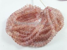 Rose Quartz Smooth Roundelle Shape Big Beads