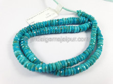 Turquoise Faceted Tyre Shape Beads