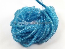 Swiss Blue Topaz Faceted Roundelle Beads