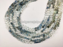 Santa Maria Aquamarine Shaded Smooth Oval Shape Beads