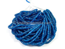 Neon Apatite Faceted Roundelle Shape Beads