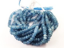 Santa Maria Aquamarine Stabilized Smooth Roundelle Shape Beads