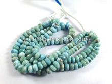 Larimar Smooth Roundelle Shape Beads