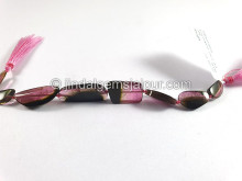 Watermelon Tourmaline Smooth Slices Beads