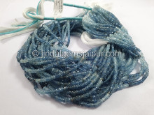 Santa Maria Aquamarine Shaded Faceted Roundelle Shape Beads