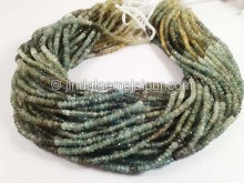 Moss Aquamarine Faceted Roundelle Shape Beads