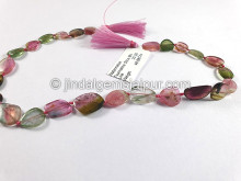 Watermelon Tourmaline Smooth Slices Beads