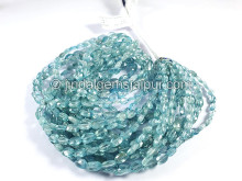 Blue Zircon Faceted Oval Shape Beads