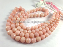 Pink Opal Smooth Round Ball Shape Beads