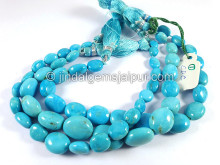 Turquoise Smooth Oval Shape Beads