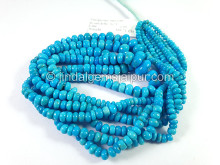 Turquoise Smooth Roundelle Shape Beads
