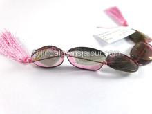 Watermelon Tourmaline Smooth Slices Beads