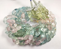 Multi Aquamarine Faceted Nuggets Shape Big Beads