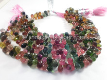 Tourmaline Faceted Drops Shape Big Beads