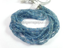 Santa Aquamarine Faceted Roundelle Shape Beads