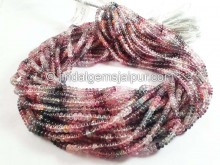 Multi Spinel Smooth Roundelle Shape Big Beads