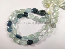 Santa Maria Aquamarine Shaded Smooth Oval Shape Beads