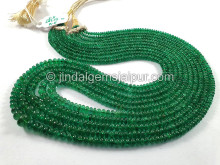 Emerald Smooth Roundelle Shape Beads