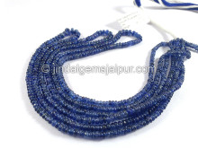 Blue Sapphire Burma Smooth Roundelle Shape Beads