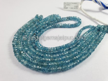 Blue Zircon Faceted Roundelle Shape Beads